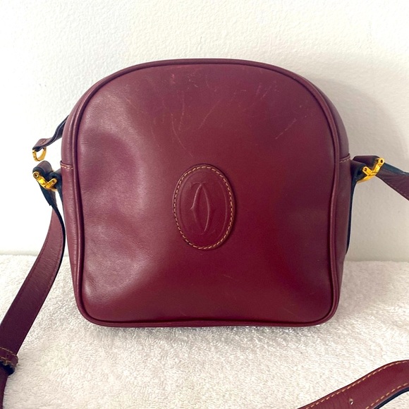 SOLD OUT!! Authentic Cartier Bordeaux Leather Bag - Picture 1 of 14